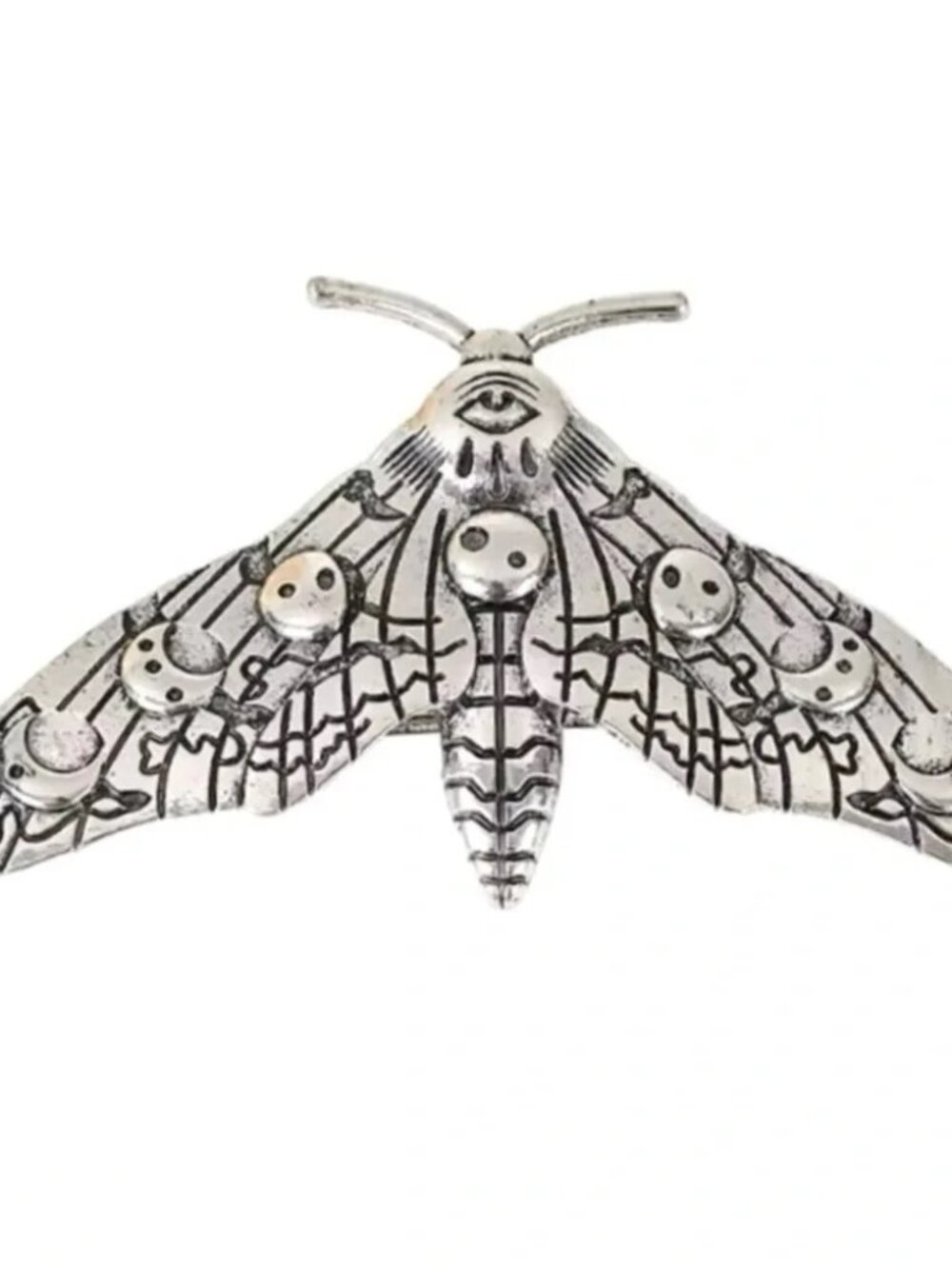 ✨Free People Lunar Phase Silver Moth Hair Clip - Picture 4 of 8